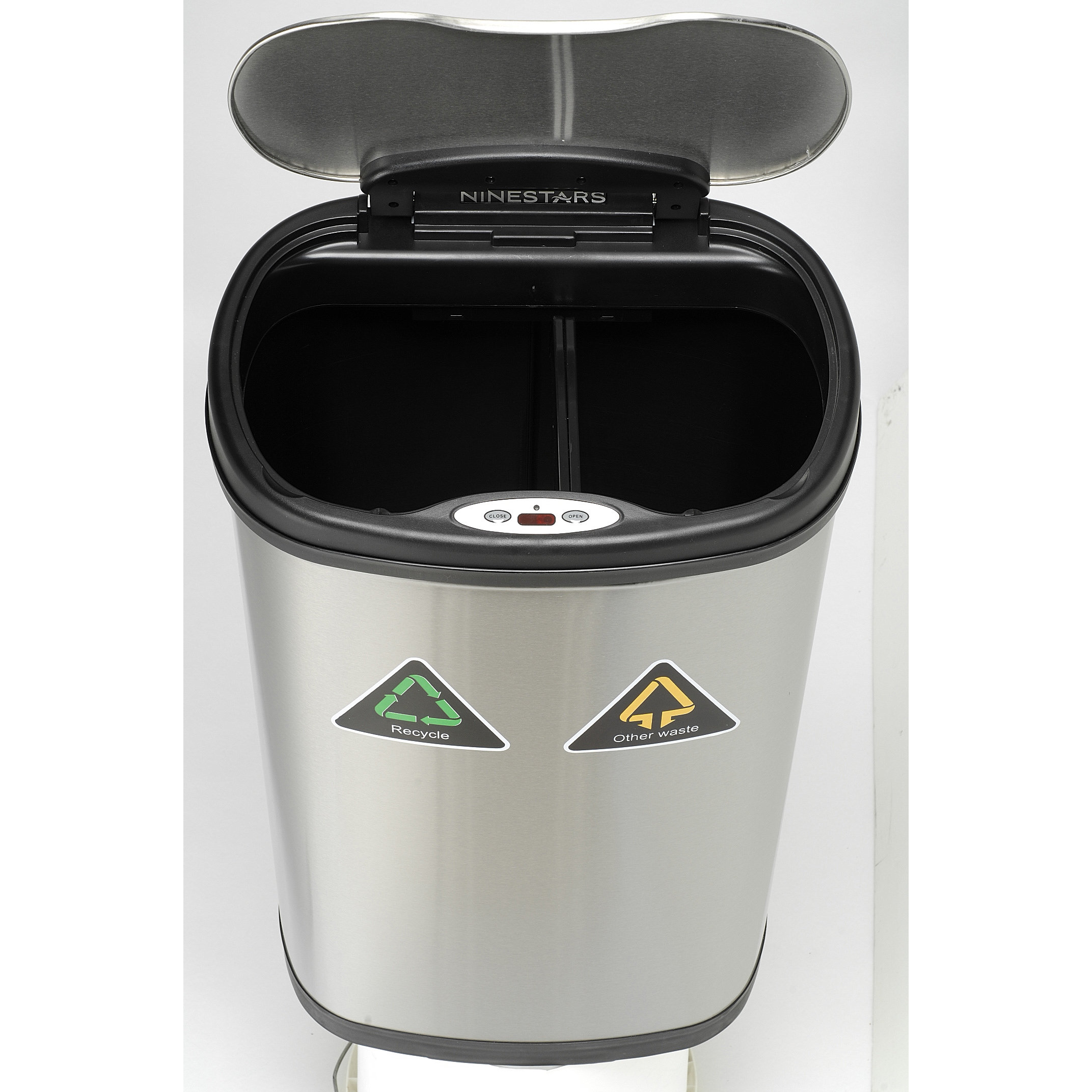 Nine Stars Nine Stars 13.2-Gal Motion Sensor Recycle Trash Can