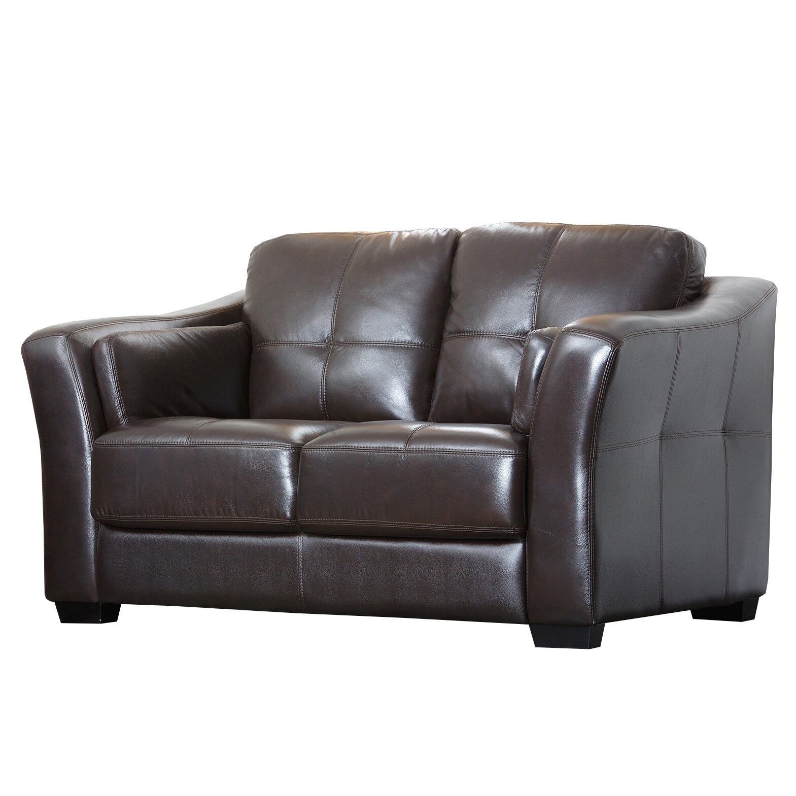 Abbyson Living Sydney Premium Leather Loveseat & Reviews | Wayfair