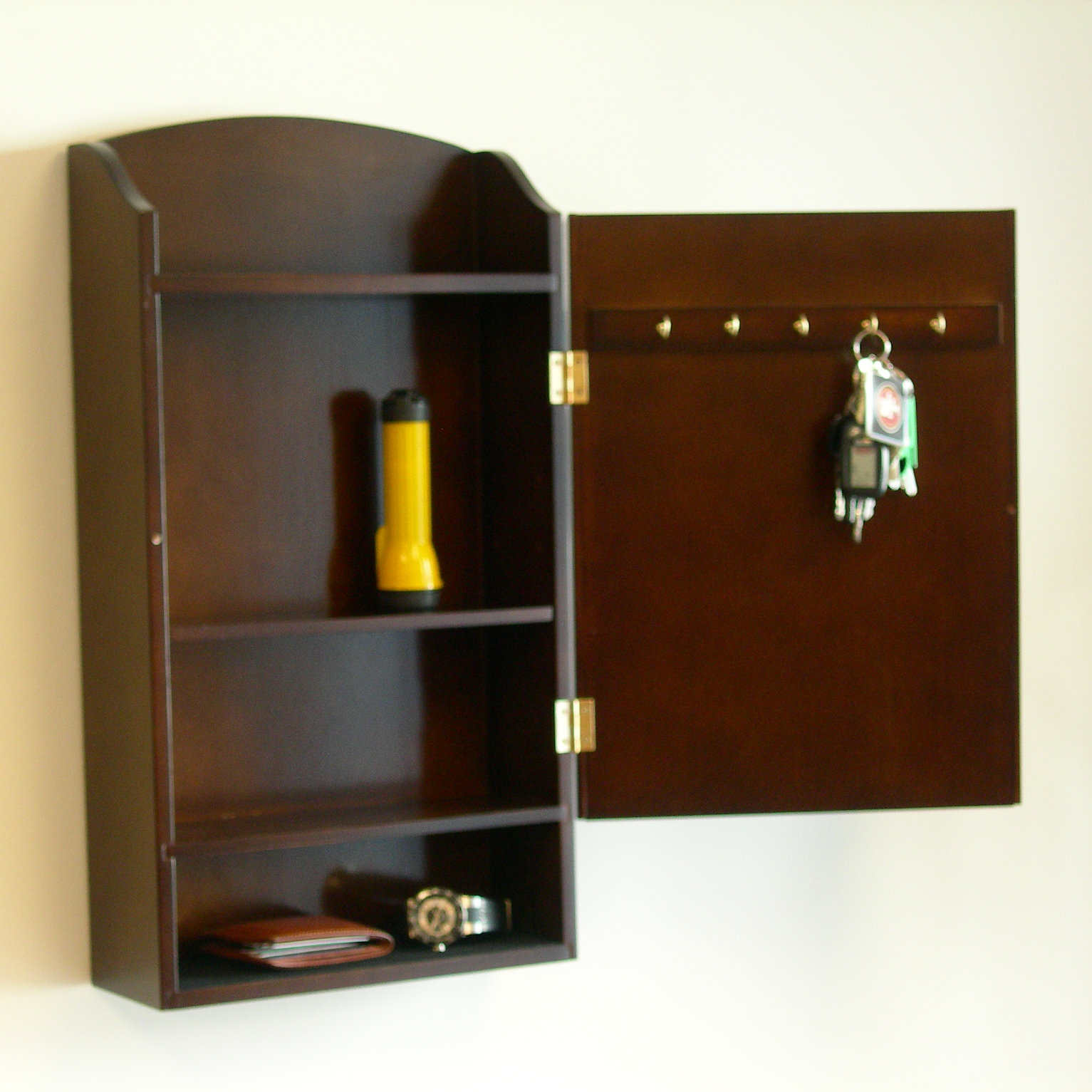 Proman Door Entry Organizer with Mail Sorter in Dark Walnut & Reviews