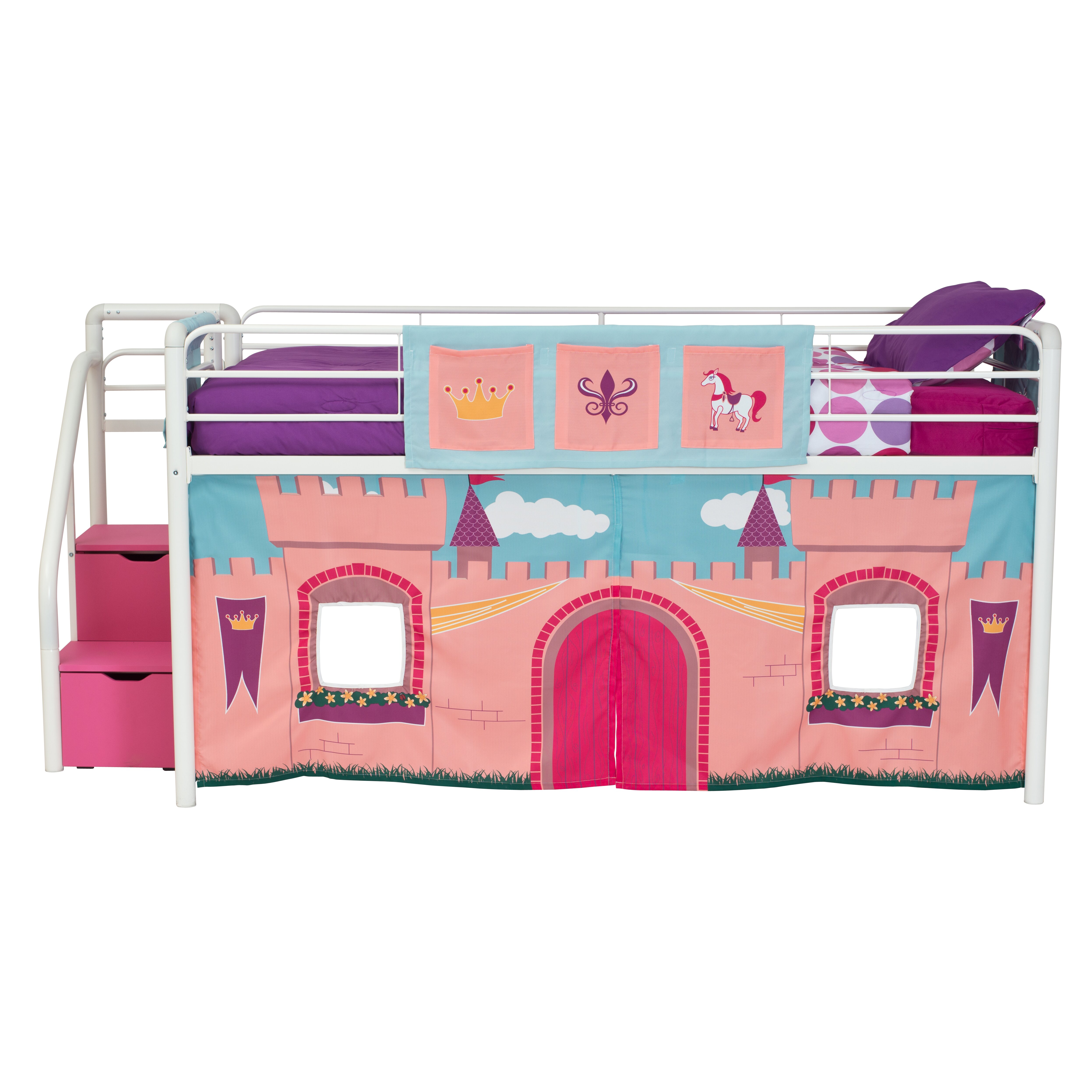 DHP Princess Castle Curtain Set for Junior Loft Bed ...