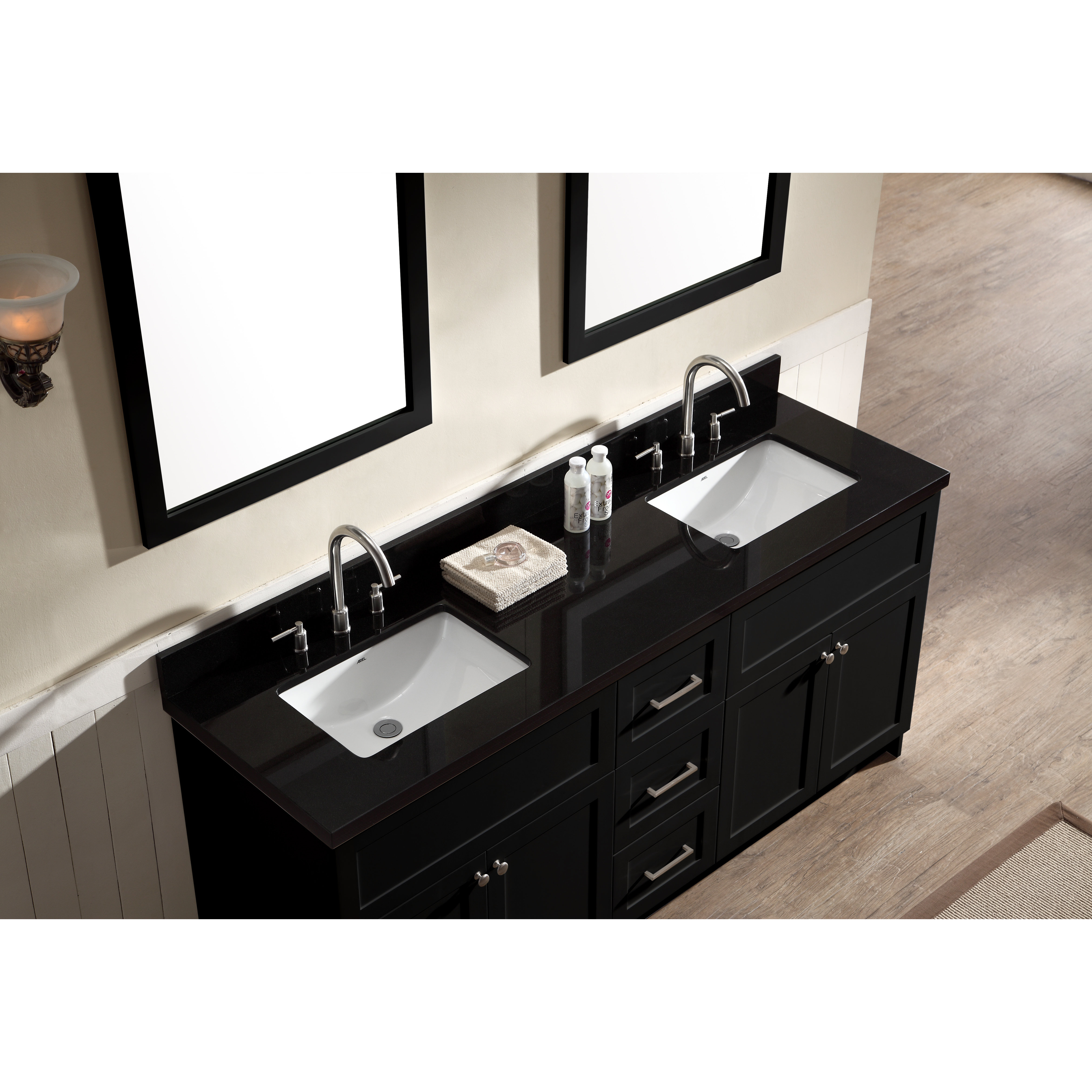Ariel Bath Hamlet 73" Double Bathroom Vanity Set with Mirrors & Reviews