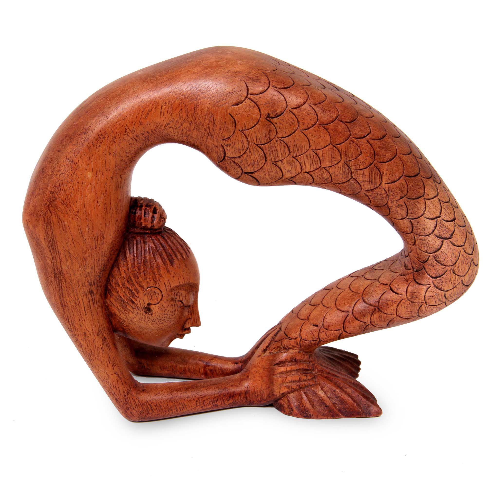 Novica Made Tresna Signed Mermaid Wood Sculpture Wayfair