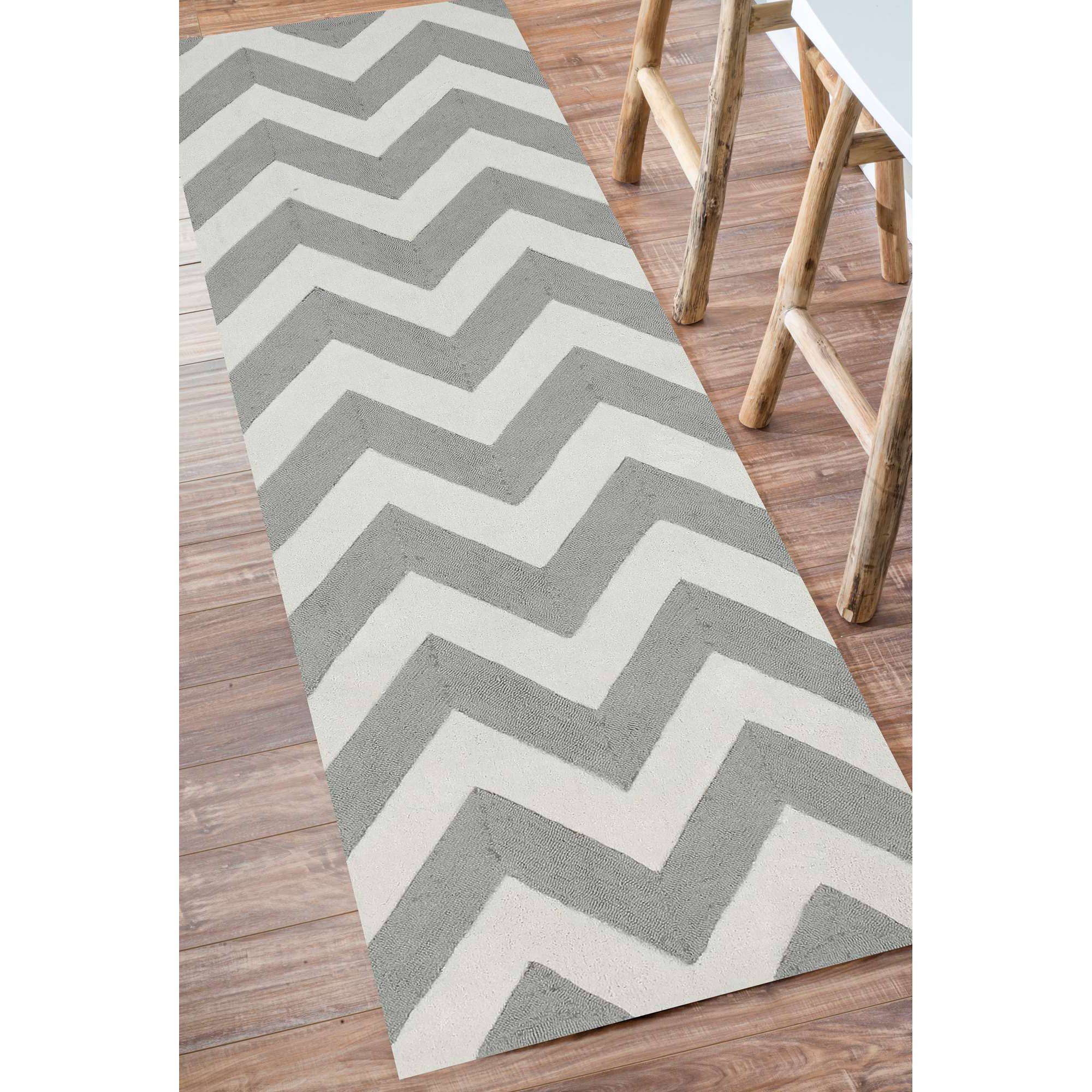 nuLOOM Homestead Soft Gray Meredith Chevron Area Rug & Reviews Wayfair