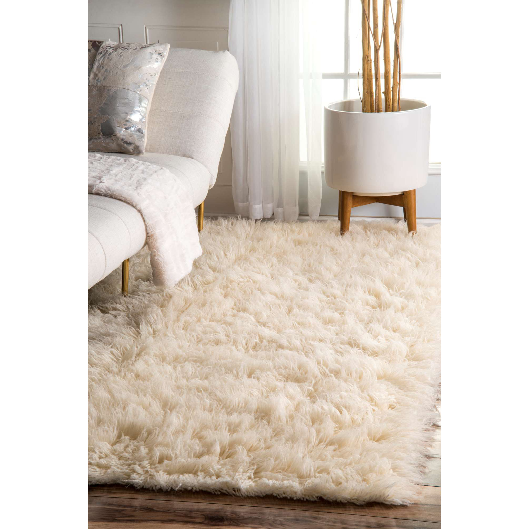 nuLOOM Flokati Natural Area Rug & Reviews Wayfair
