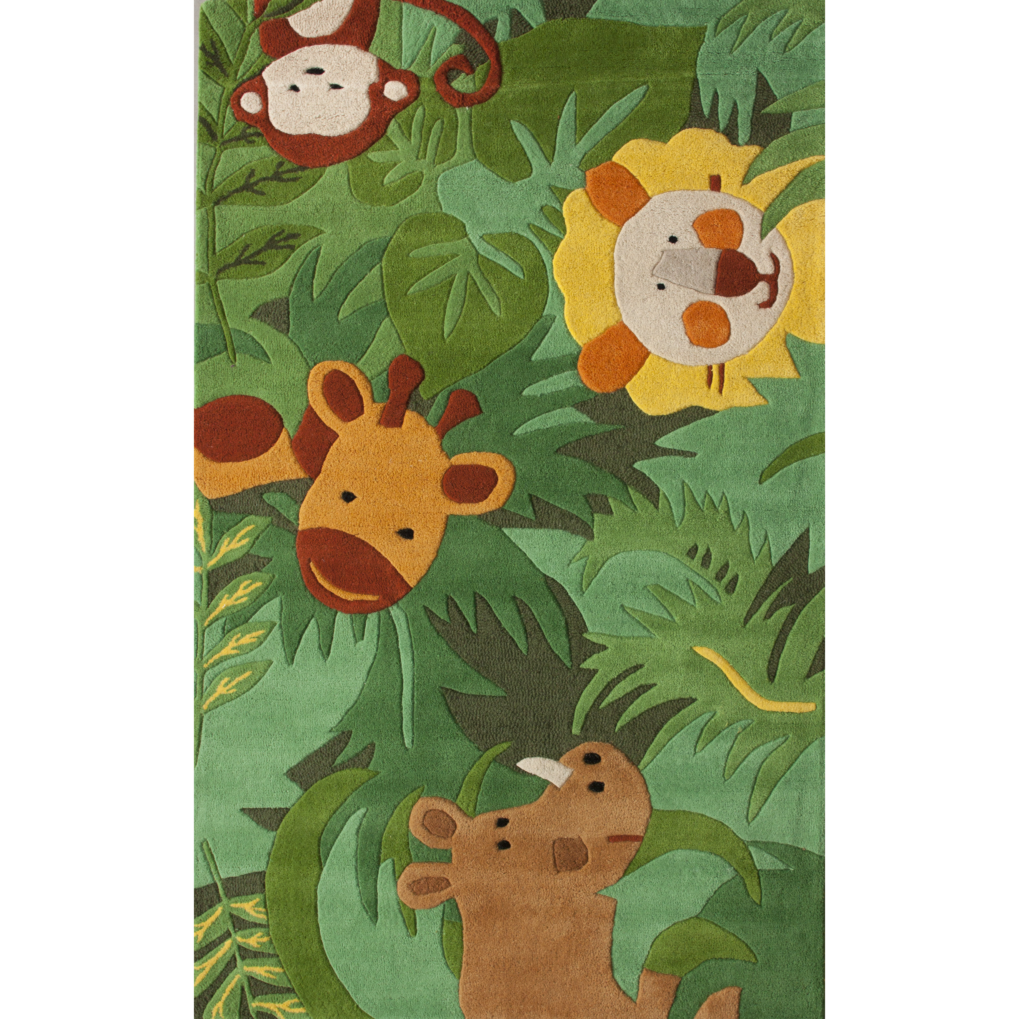 nuLOOM Kinder Safari Friends Green Area Rug & Reviews Wayfair