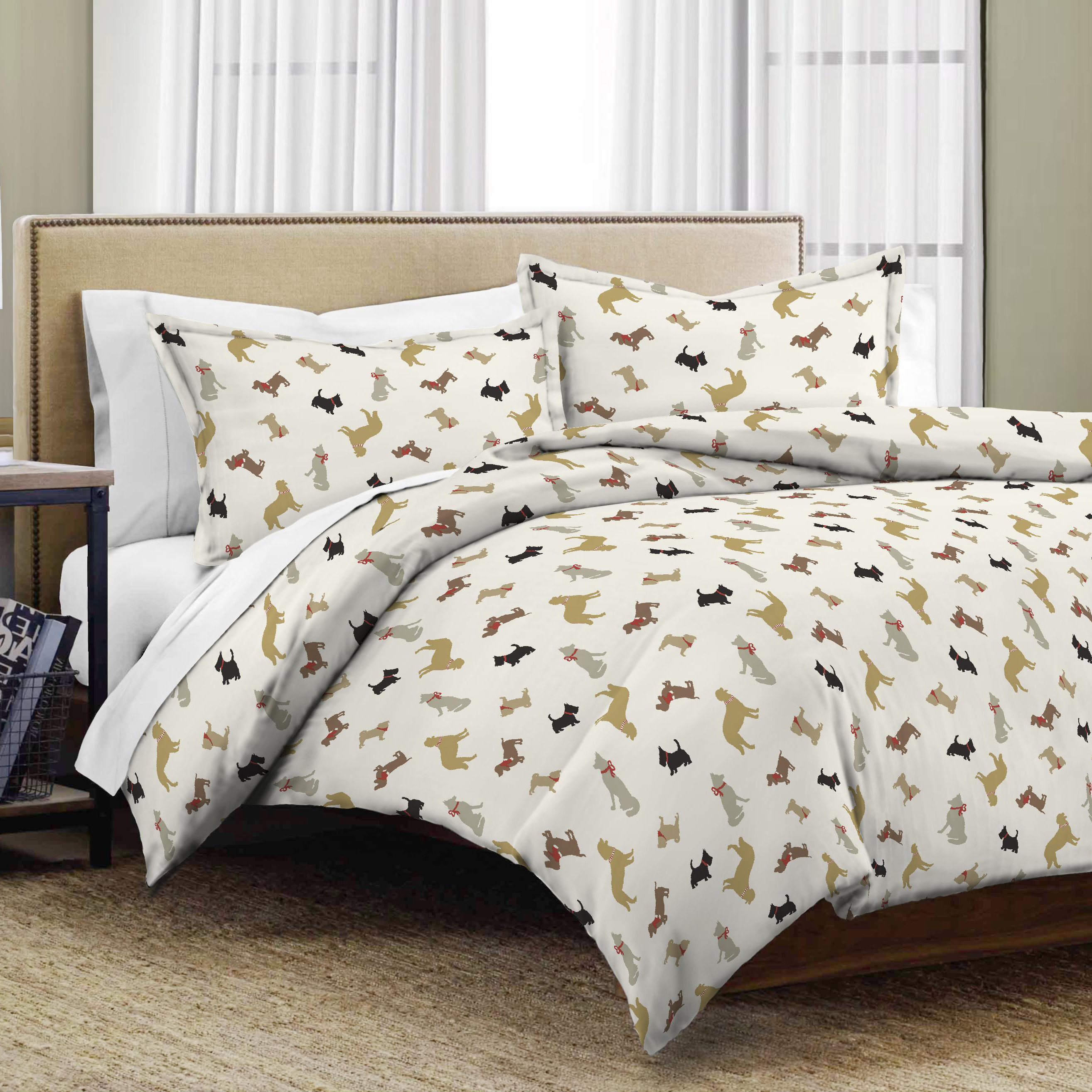 Pointehaven Winter Dogs Duvet Cover Set & Reviews Wayfair