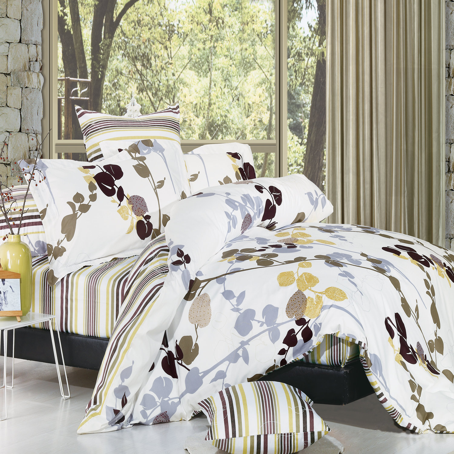North Home Vintage 3 Piece Reversible Duvet Cover Set & Reviews Wayfair