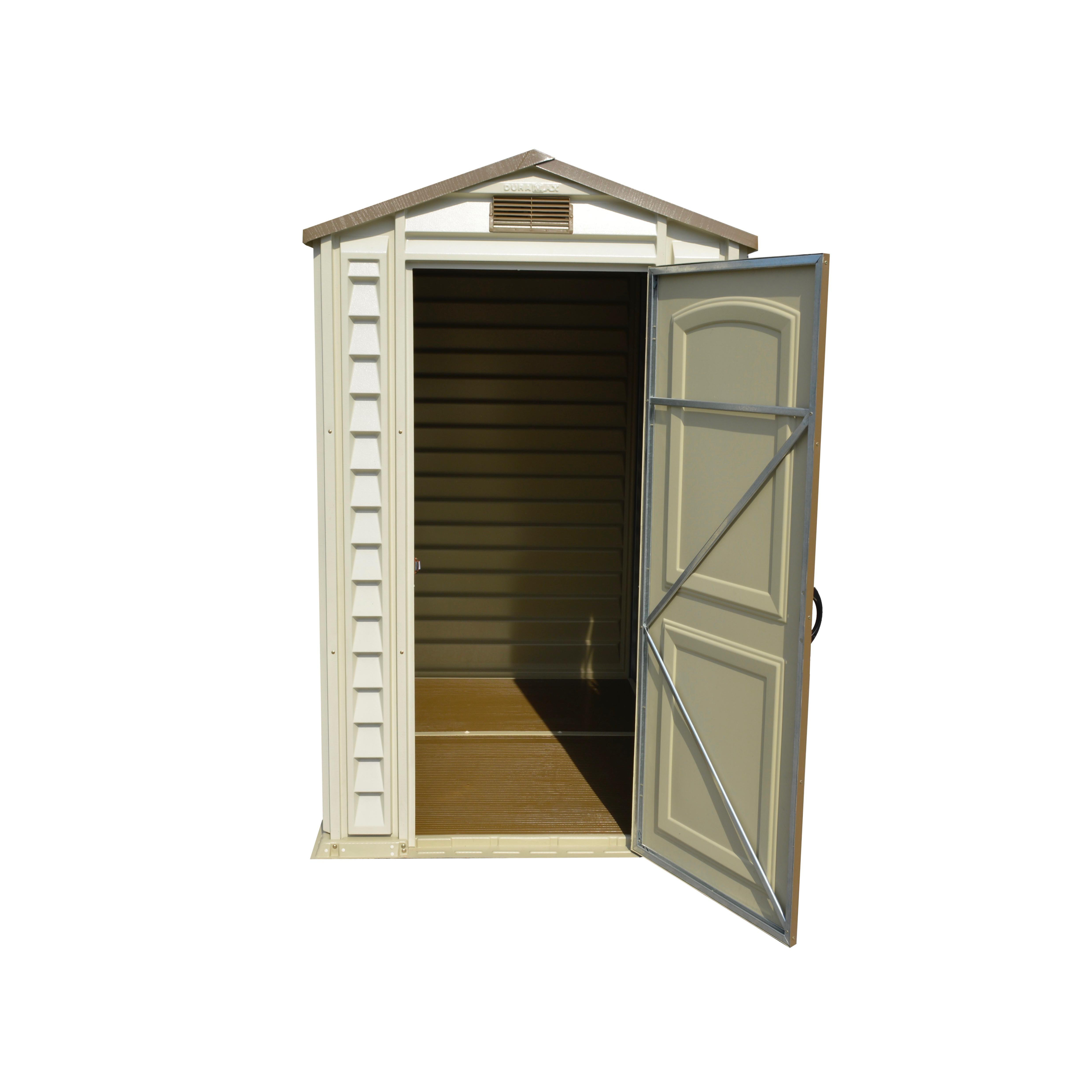 Duramax 4 Ft. W x 6 Ft. D Fire Retardant Vinyl Storage Shed & Reviews