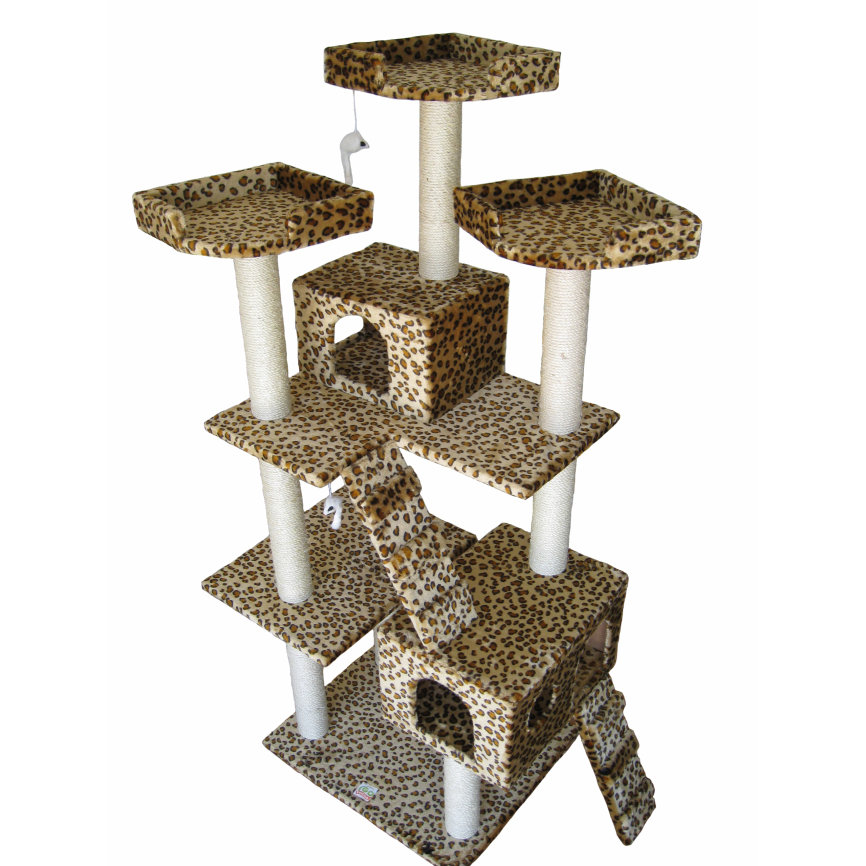 Go Pet Club 72" Leopard Cat Tree & Reviews Wayfair