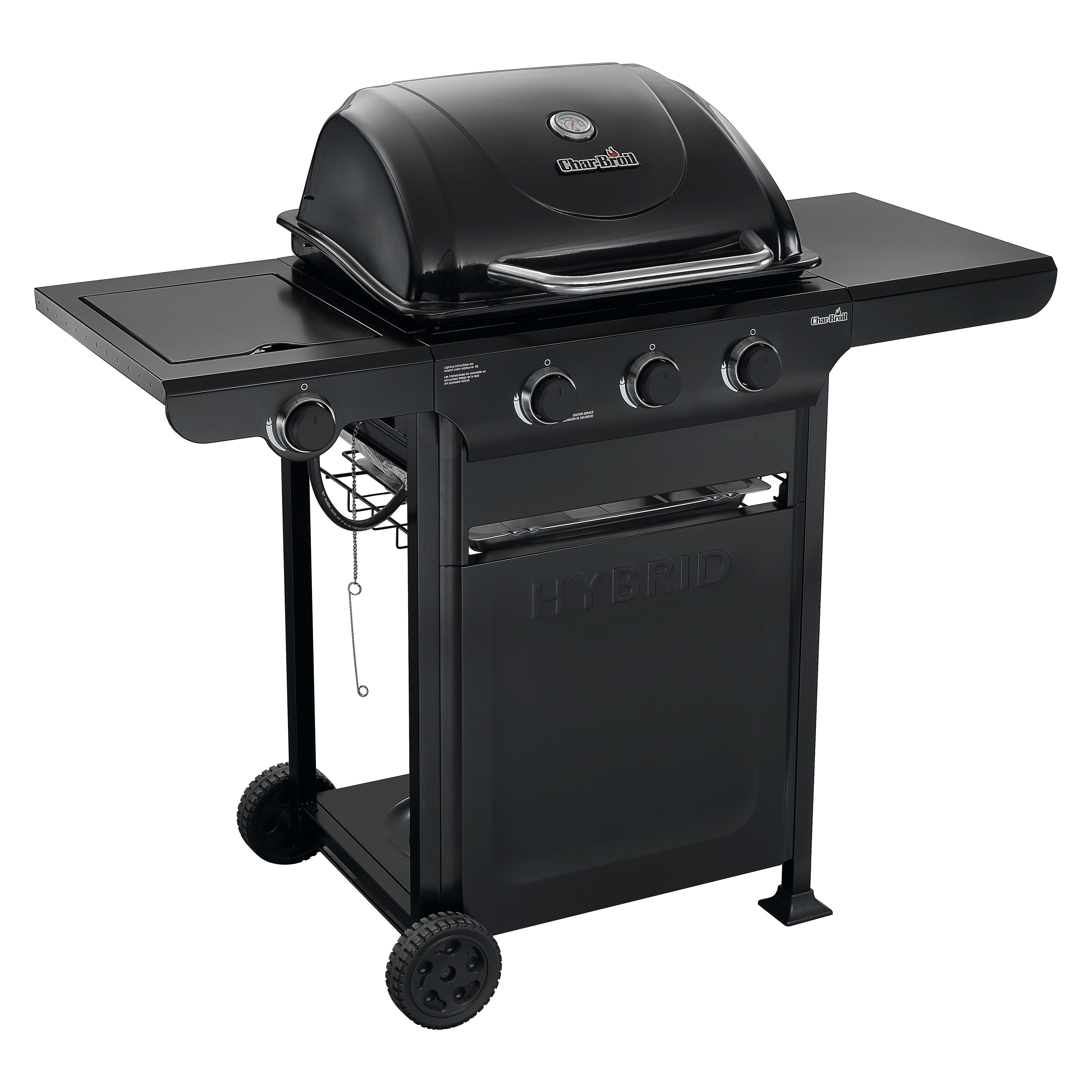 CharBroil 3 Burner Free Standing Liquid Propane Charcoal-Gas Grill with ...