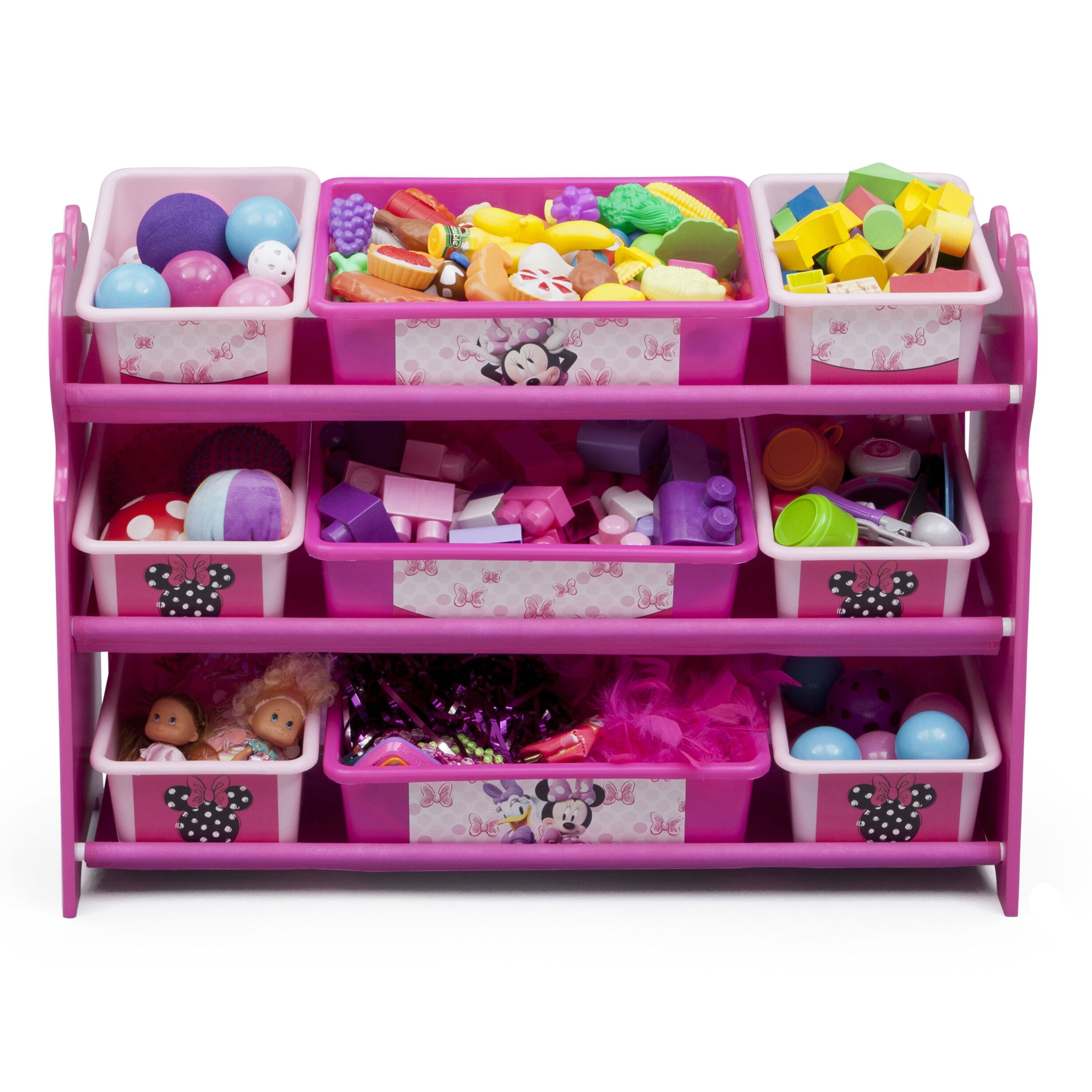 Delta Children Minnie Mouse 10 Piece Toy Organizer Set & Reviews | Wayfair