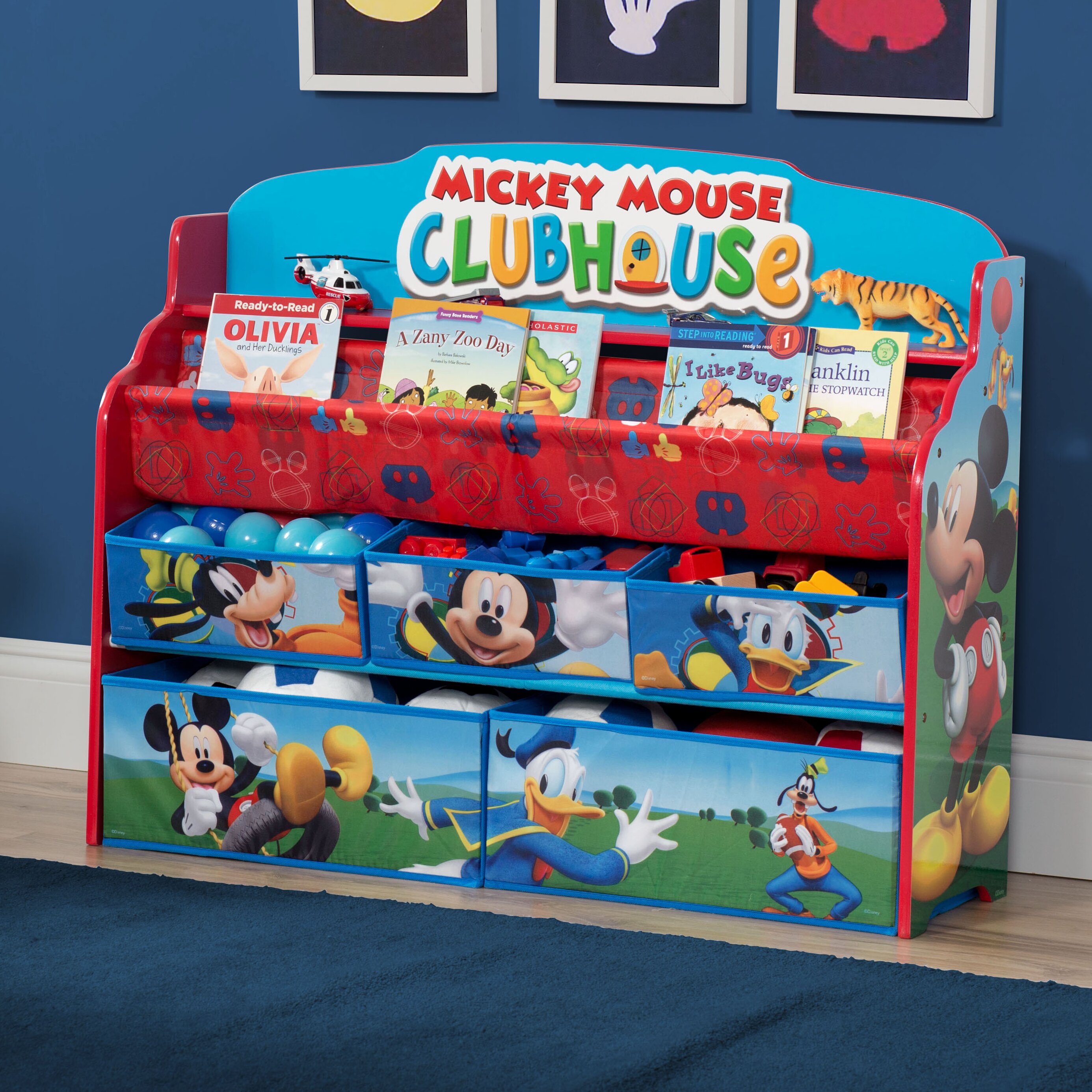 minnie mouse book and toy organizer