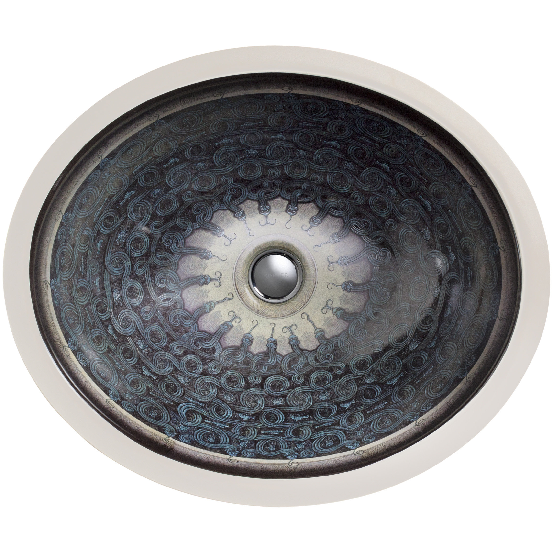 Kohler Serpentine Bronze Design On Caxton Undermount Bathroom Sink