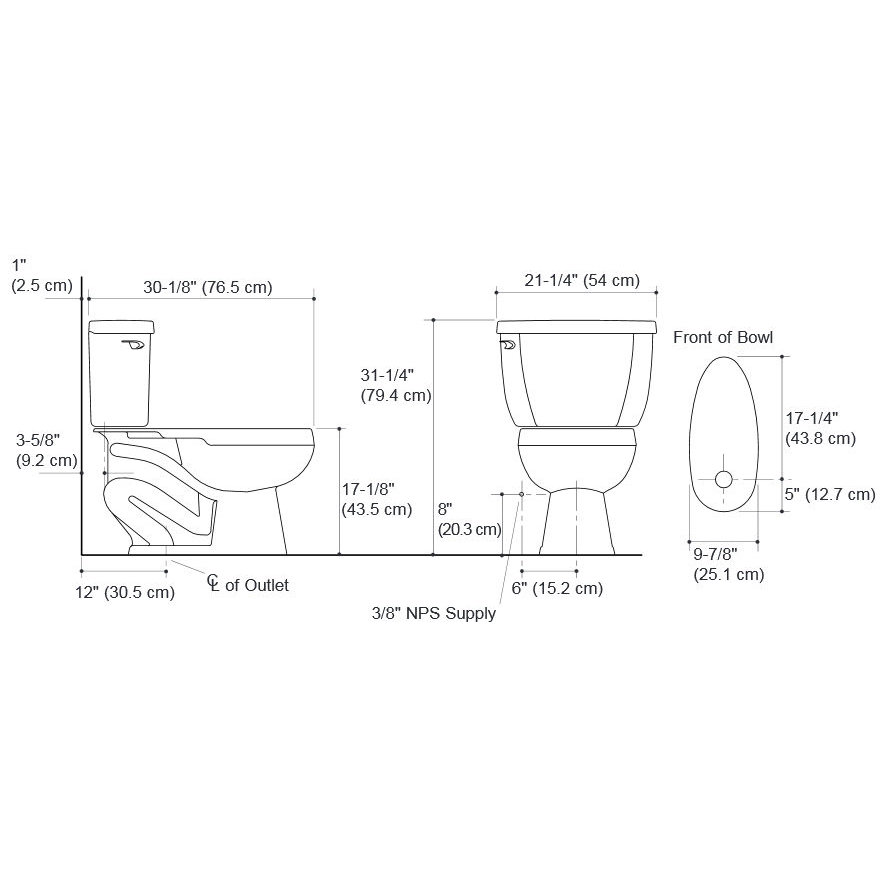 Kohler Highline Classic Comfort Height Two-Piece Elongated 1.6 GPF ...