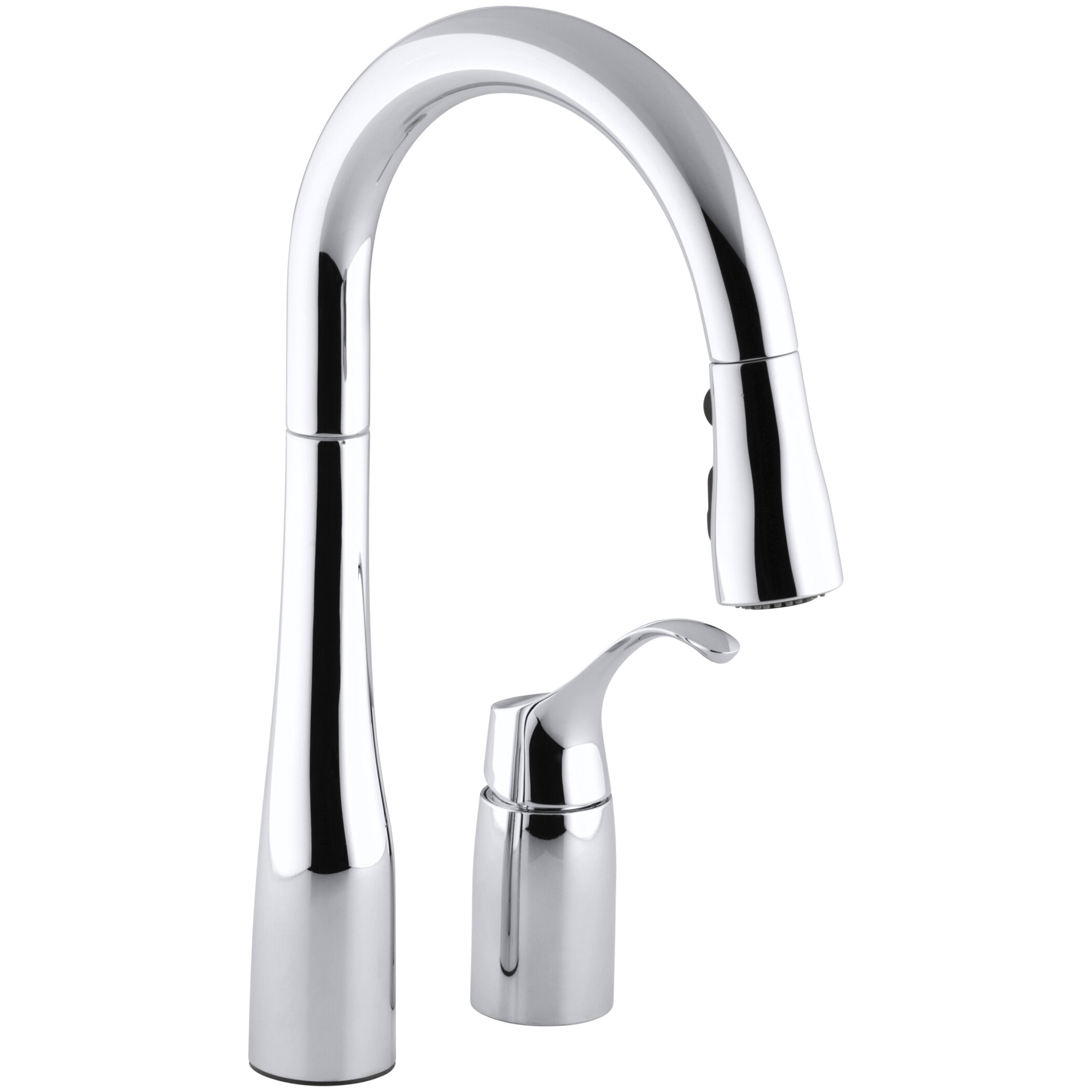 Kohler Simplice Two Hole Kitchen Sink Faucet With 14 3 4 Pull Down   Kohler Simplice Pull Down Secondary Sink Faucet 649 