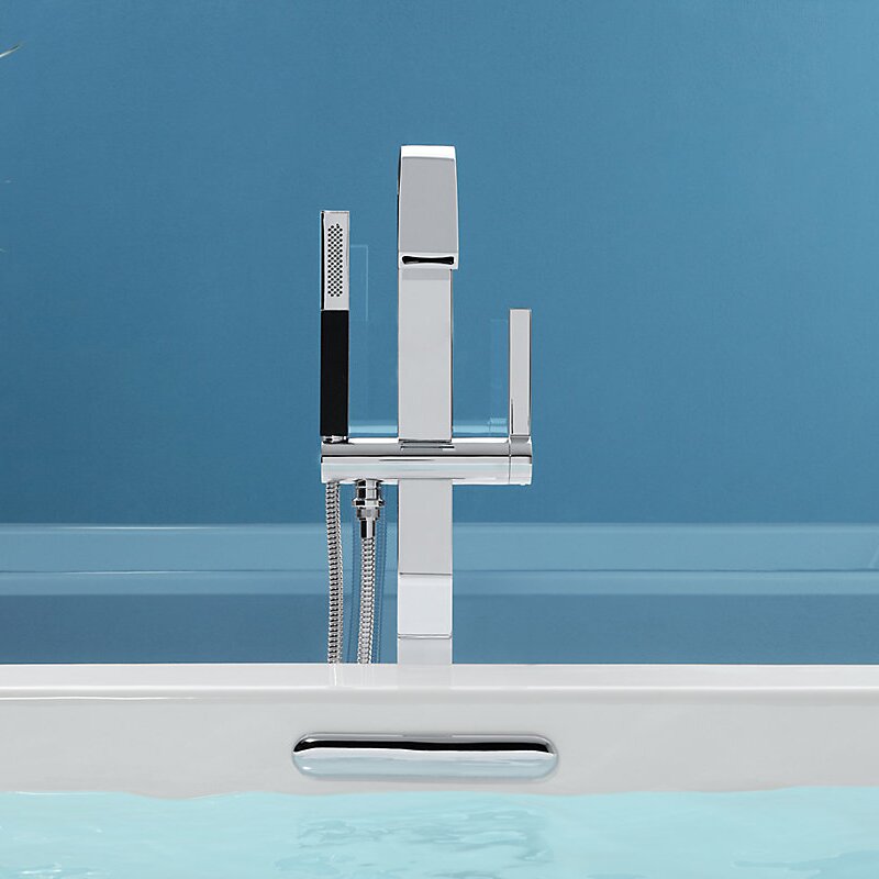 Kohler Loure Floor Mount Bath Filler with Hand Shower & Reviews | Wayfair