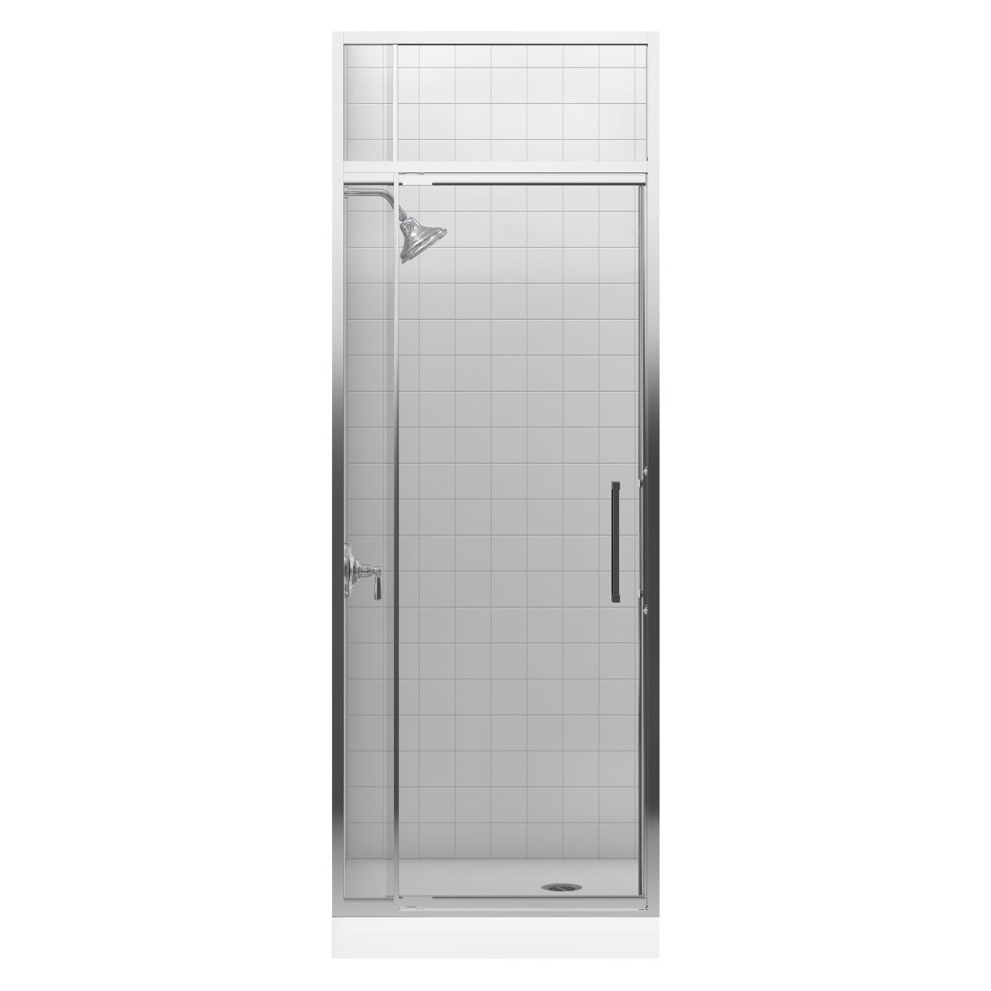 Kohler Lattis 89.5" x 33" Pivot Shower Door with Sliding Steam Transom