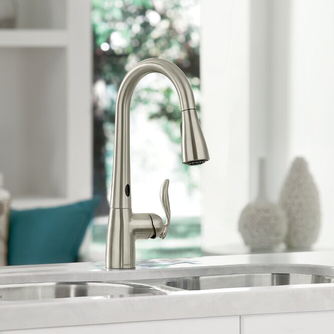 Moen Arbor Single Handle Single Hole Kitchen Faucet & Reviews | Wayfair