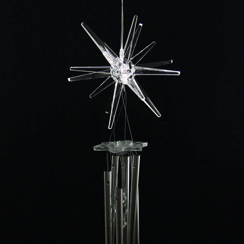 Exhart White Solar Star Wind Chime Wayfair Exhart White Solar Star Wind Chime