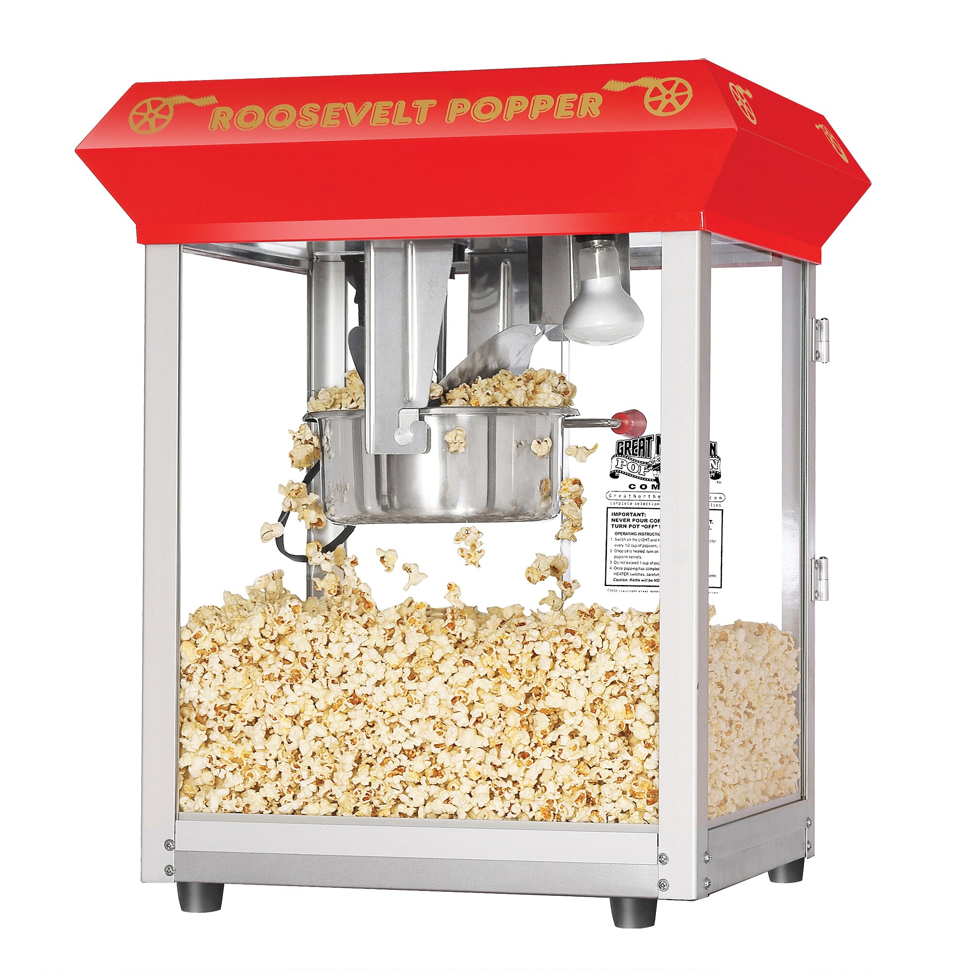 Great Northern Popcorn Roosevelt 8 Oz. Antique Popcorn Machine with