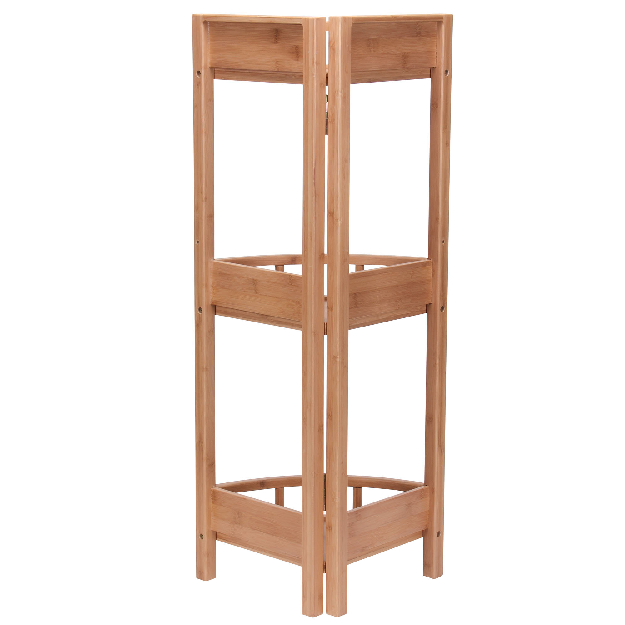 Household Essentials Bamboo Slatted 35" H 3 Shelf Shelving Unit Wayfair