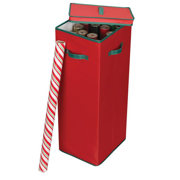 Household Essentials Wrapping Paper Holder in Red with Green Trim & Reviews Wayfair