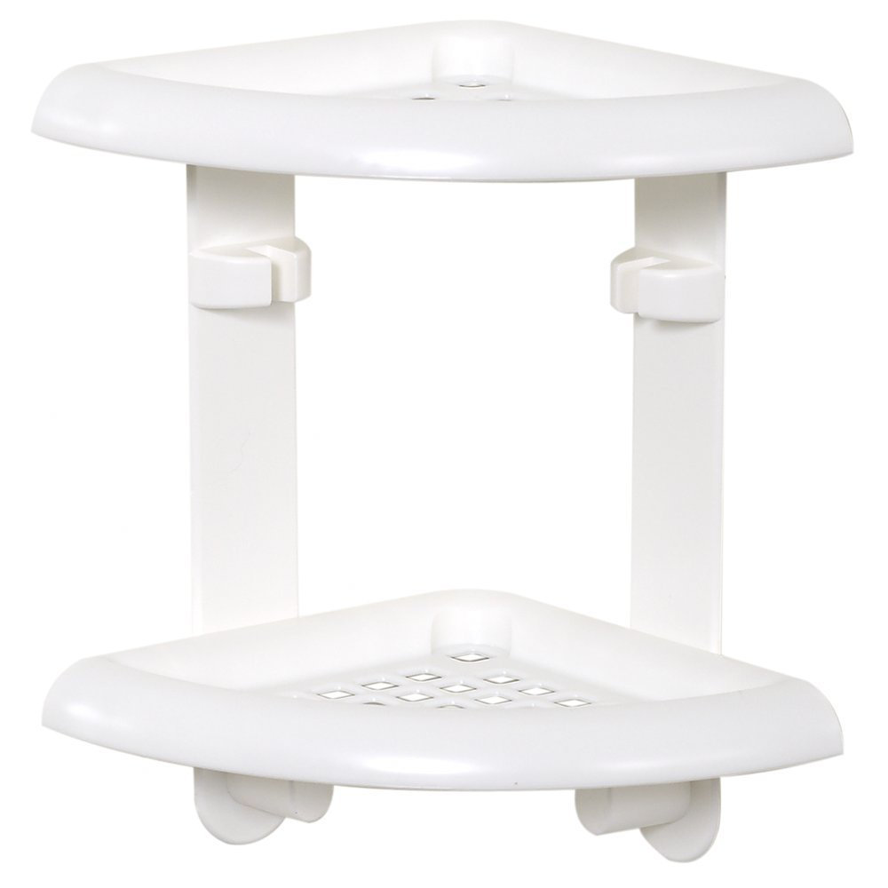 Zenith Two Tier Corner Shower Caddy in White & Reviews Wayfair