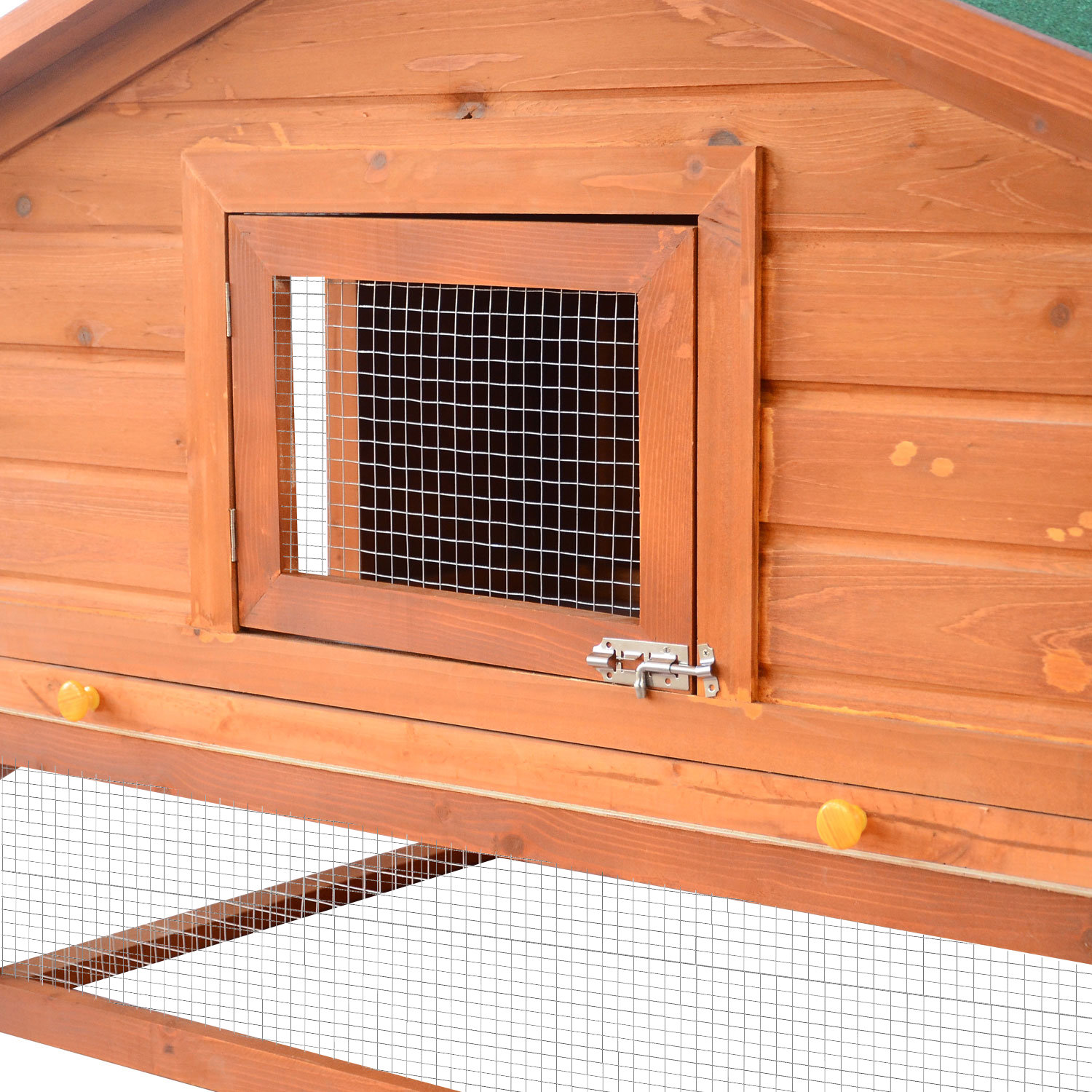 Aosom Pawhut 122" Deluxe Wooden Rabbit Hutch/Chicken Coop with Double