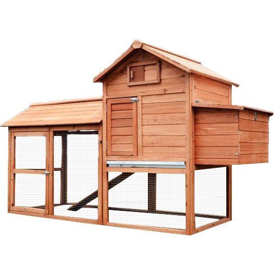 Aosom Large Pawhut Chicken Coop with Hinged Roof and 