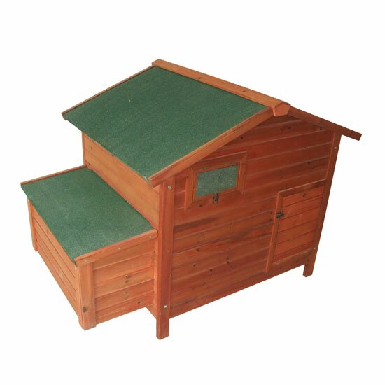 Aosom LLC Pawhut Deluxe Wooden Large Chicken Coop/Hen House with 2 ...