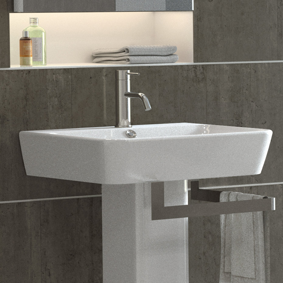 Emma Full Pedestal Overflow Bathroom Sink & Reviews Wayfair