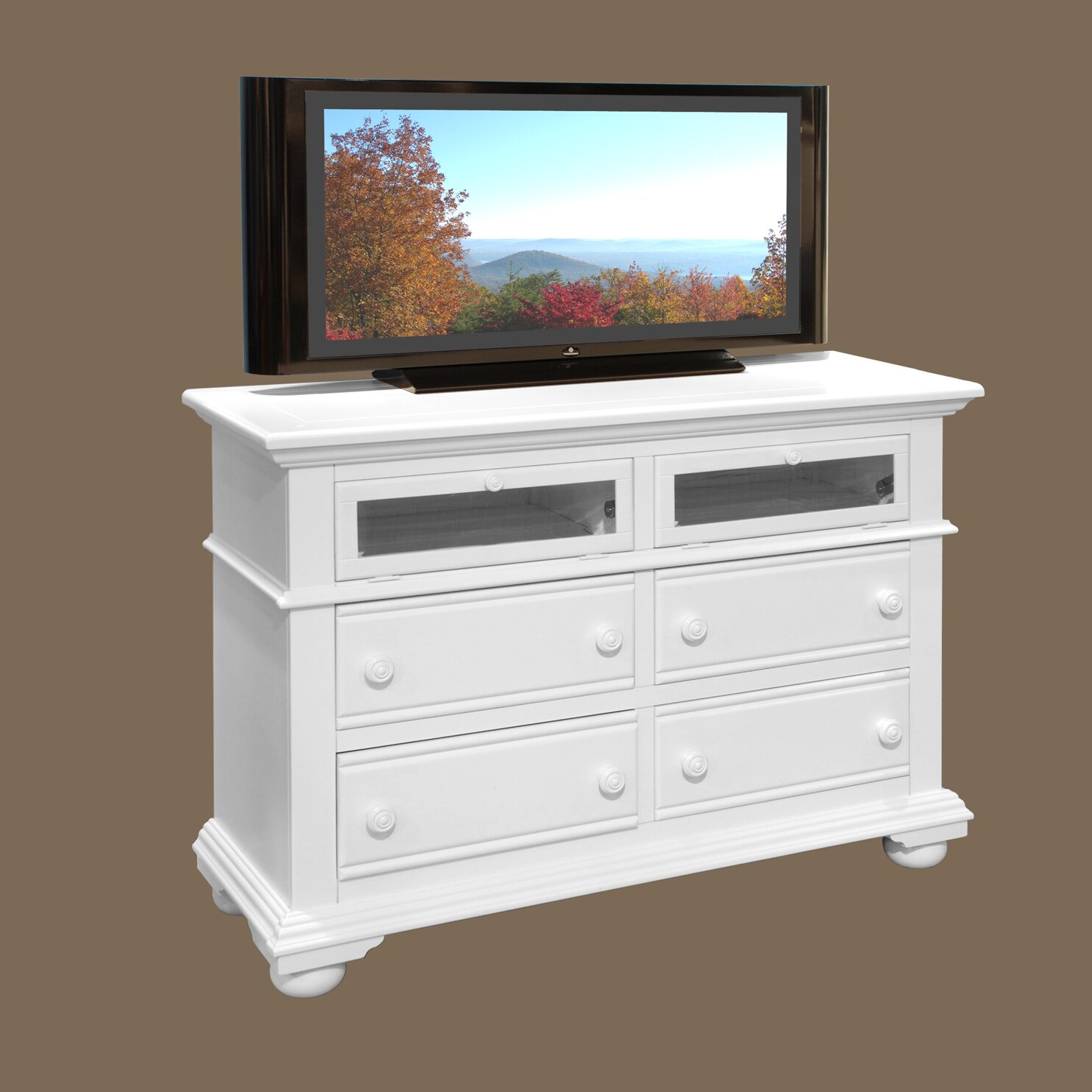 American Woodcrafters Cottage Traditions 4 Drawer Media Dresser ...