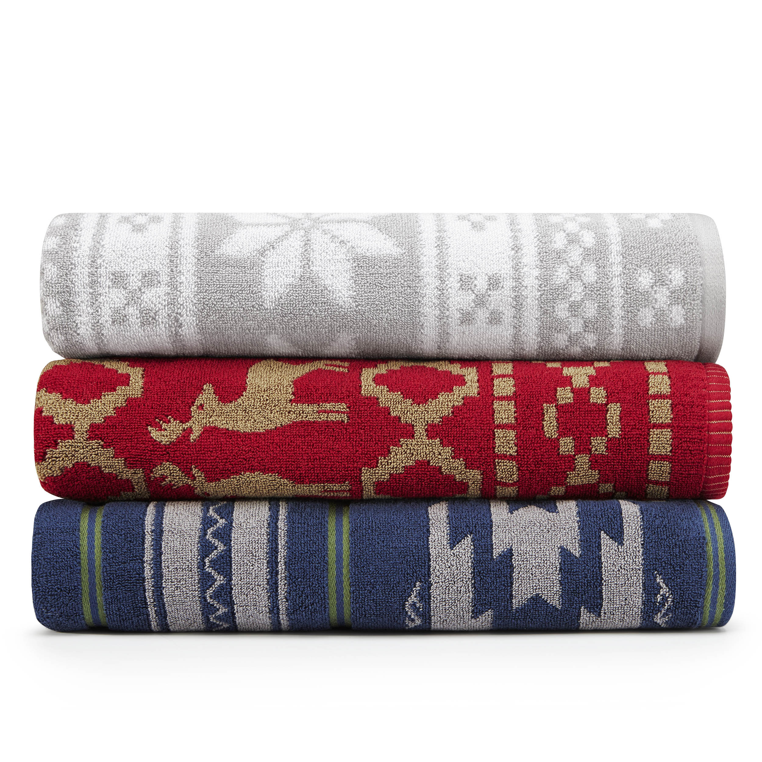 Eddie Bauer Reindeer Fair Isle 3 Piece Towel Set & Reviews Wayfair