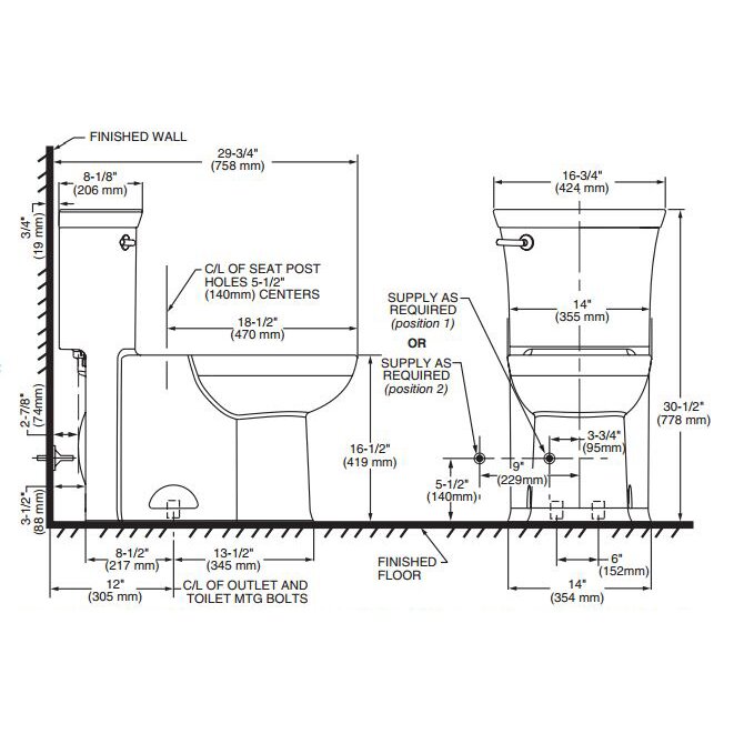 American Standard Tropic Flowise Rh 128 Gpf Elongated 1 Piece Toilet And Reviews Wayfair 6894