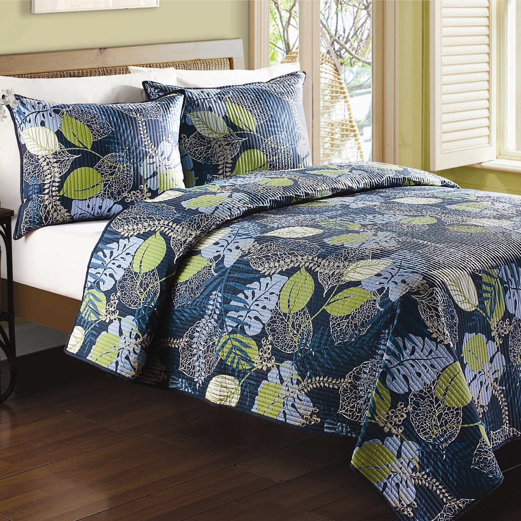 J J Bedding Tropical Leaves Quilt Reviews Wayfair