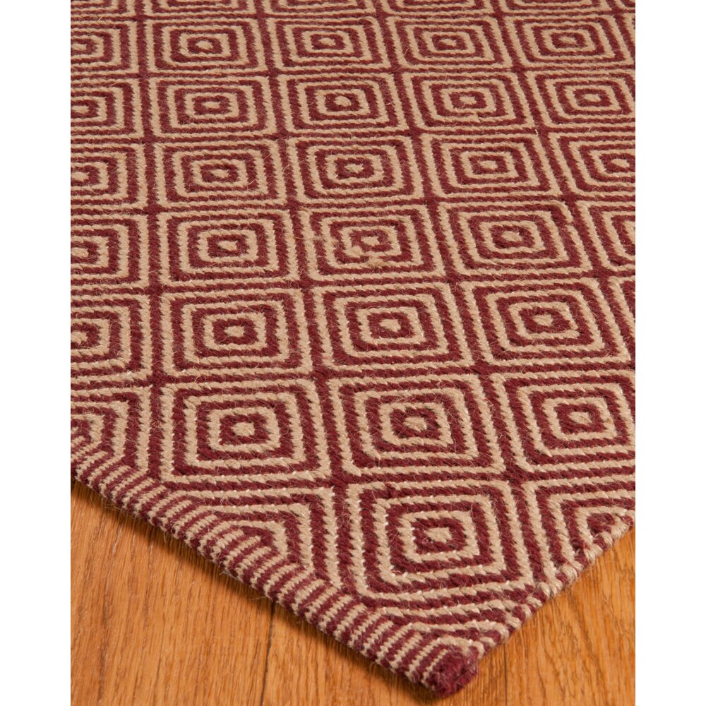 Natural Area Rugs Jute Retro Cream / Red Area Rug Wayfair