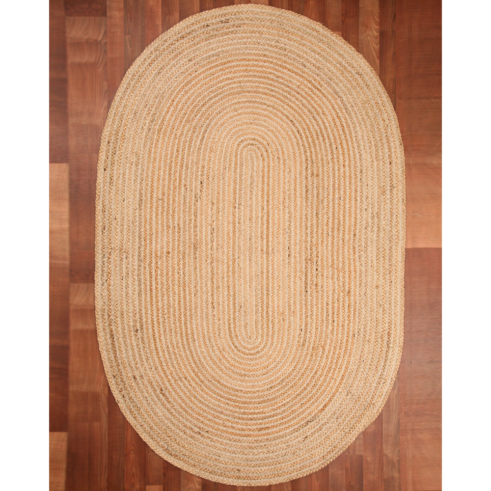 Natural Area Rugs Capistrano Jute Oval All Natural Fibers Hand Braided