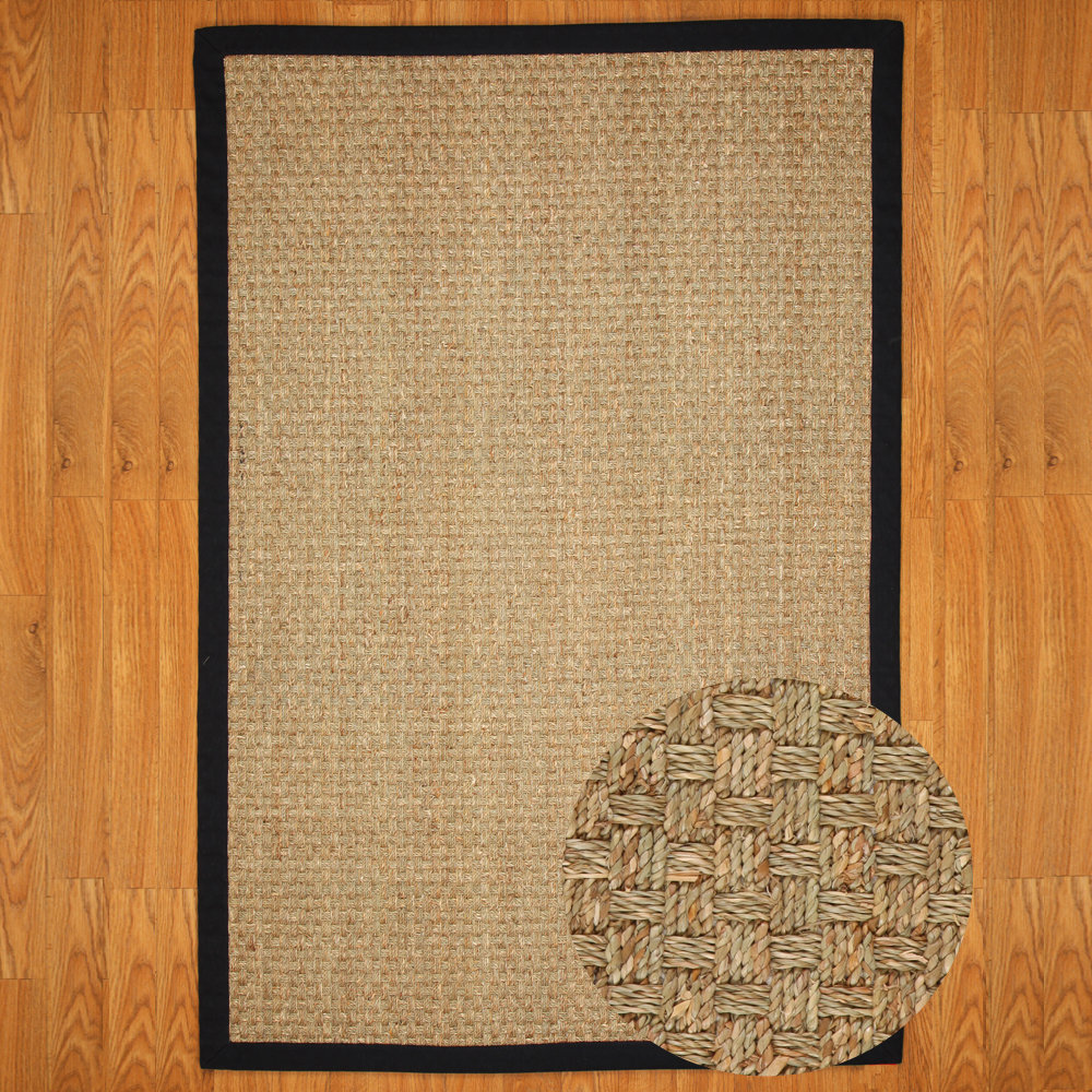 Natural Area Rugs Seagrass Lancaster Black Area Rug & Reviews Wayfair