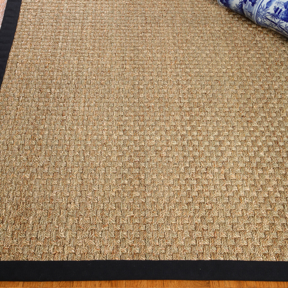 Natural Area Rugs Seagrass Lancaster Black Area Rug & Reviews Wayfair