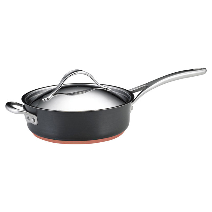 Anolon Nouvelle Copper 3 Qt. Saute Pan with Lid & Reviews Wayfair