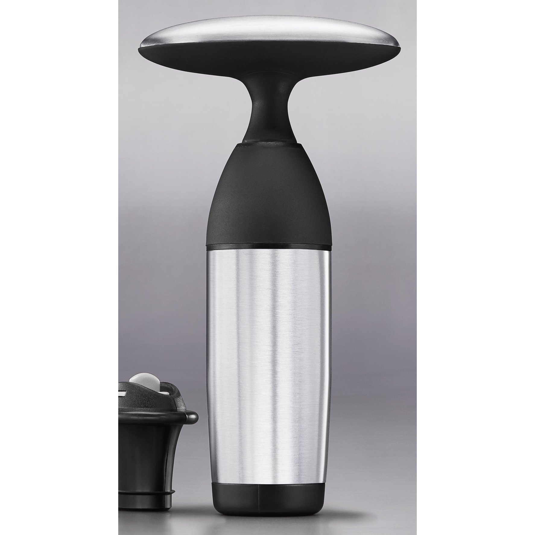 OXO SteeL Vacuum Wine Preserver And 2 Stoppers Wayfair