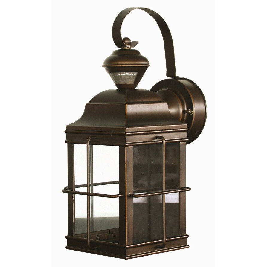 Heath Zenith Motion Activated 1 Light Outdoor Wall Lantern And Reviews Wayfair