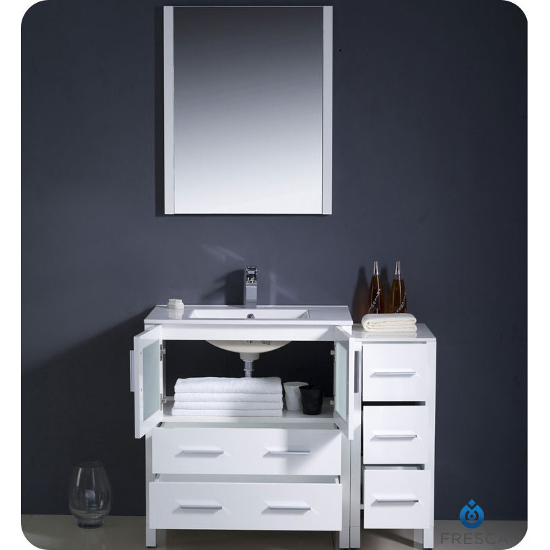 Fresca Torino 42" Single Modern Bathroom Vanity Set with Mirror