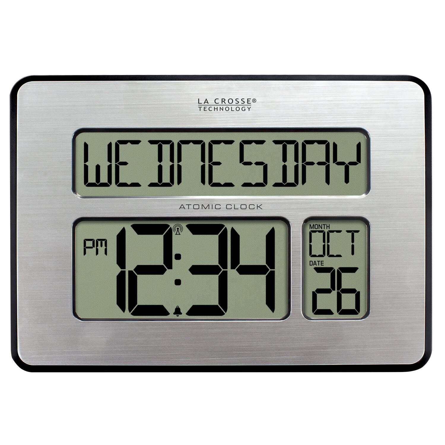 La Crosse Technology Atomic Full Calendar Clock Wayfair.ca