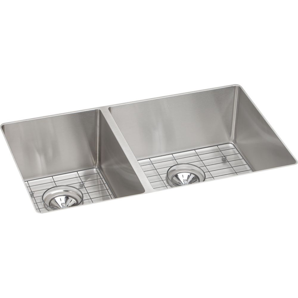 Elkay Crosstown Double Bowl Undermount Kitchen Sink Kit Wayfair