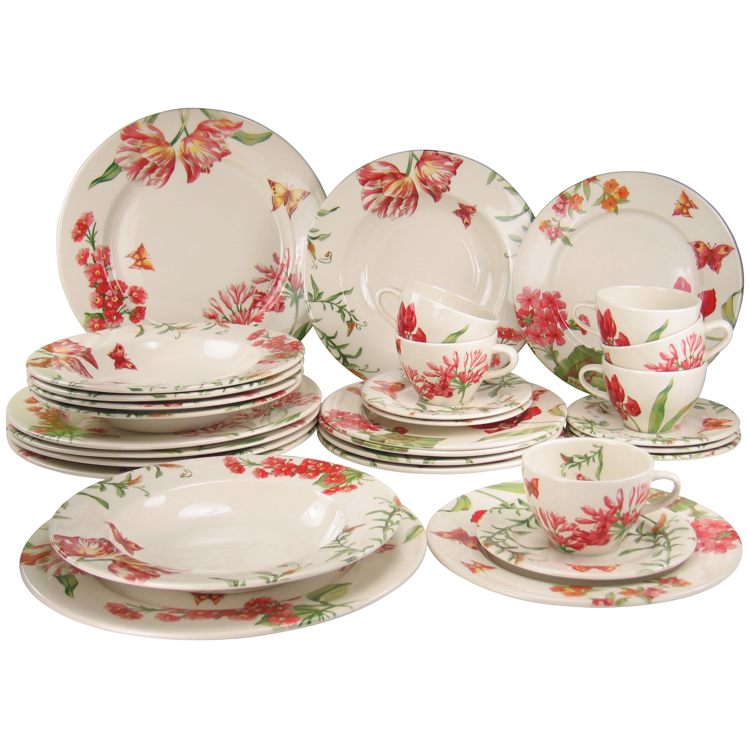 Creatable 30 Piece Dinnerware Set In Eden | Wayfair UK